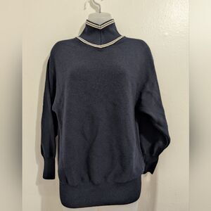 Molli Preppy Dark Academia Moody Layers French Wool Minimalist M Sweater